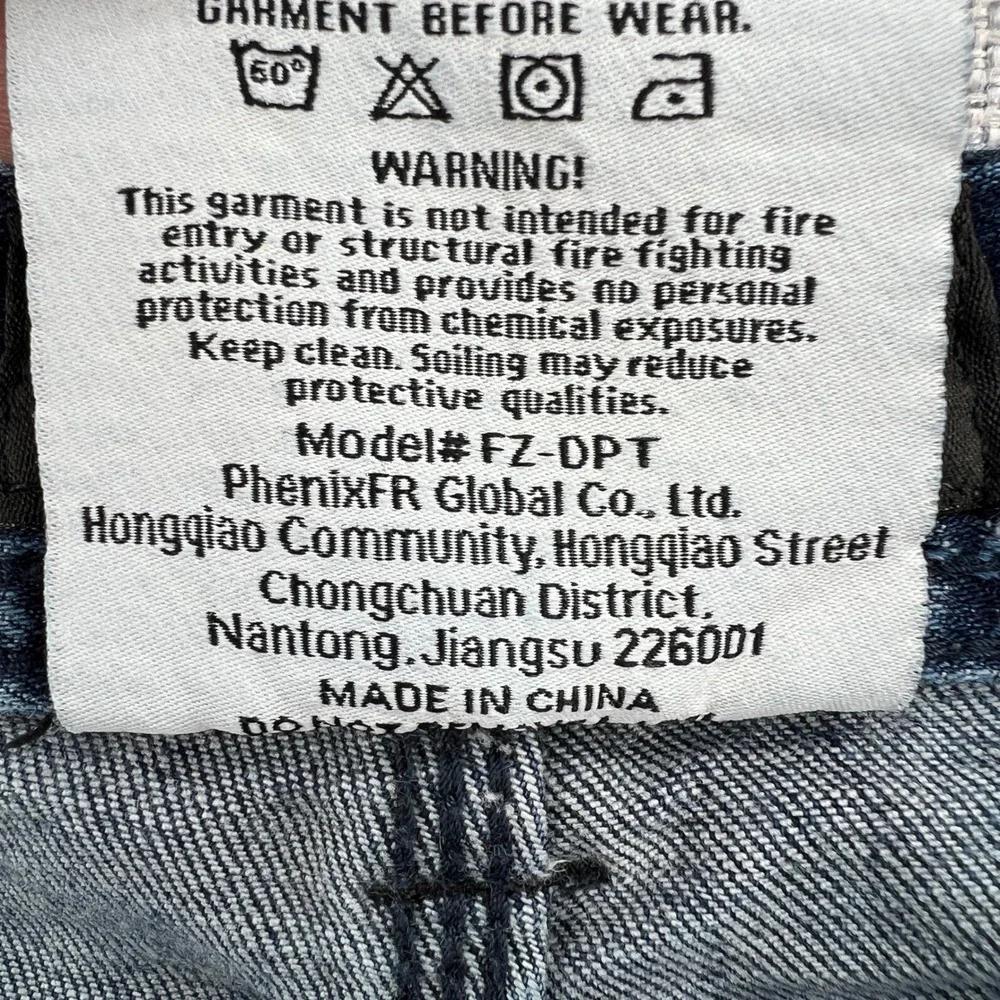 Wolverine FR Flame Resistant Work Jeans Men 40x30 (fits 38x28) Blue CAT2 Utility